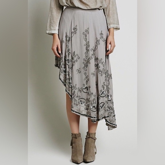 Free People dance with me asymmetrical maxi skirt - Picture 3 of 7